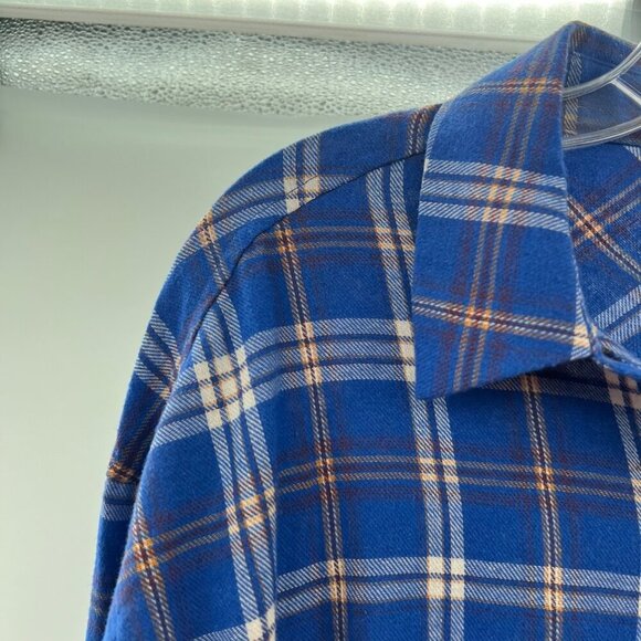 Staccato Women's Plaid Button Up Top Blue/Multi Size Small Long Sleeve - Picture 5 of 9